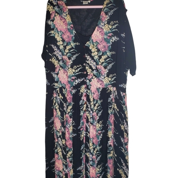 Vingtage Plus Size Cottagecore Fairy Grunge Whimsigoth Dress 1X See Measurements - Picture 2 of 13